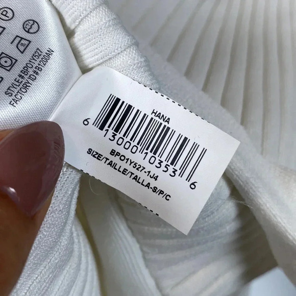 BCBG MAXAZRIA | HANA RIBBED NECKLINE WAIST TIE SLEEVELESS TOP SZ Small - Picture 6 of 8